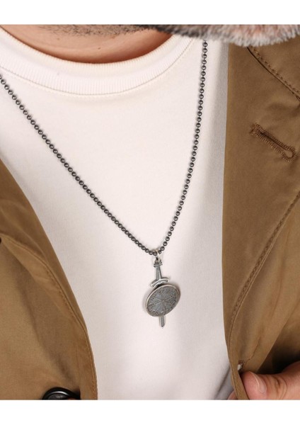 Gümüş Viking Pusulası Kolye fiyatları