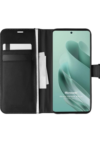 Infinix Zero 30 4g Kılıf Delux Leather Wallet Siyah