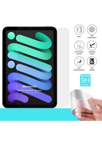Apple iPad Mini 7 (A2993-A2995) Matte Nano Glass Cam Ekran Koruyucu