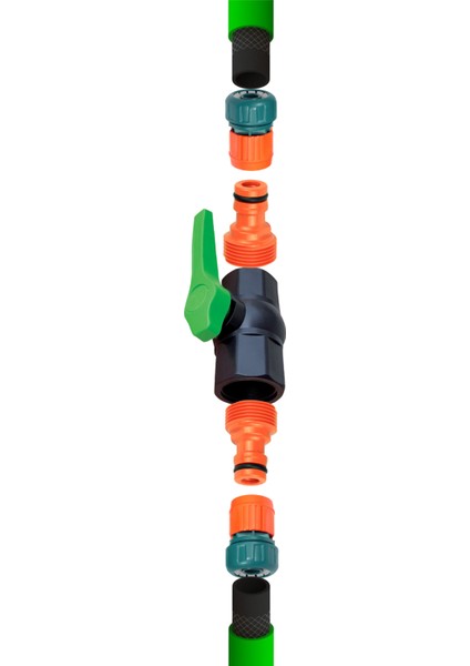 Bahçe Hortumu Jaklı Vana Bağlantı Seti 3/4" Üç Çeyrek