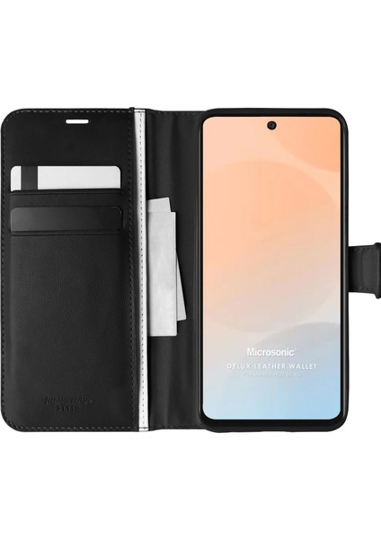 Infinix Hot 50 4g Kılıf Delux Leather Wallet Siyah