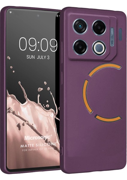 Matte Silicone Infinix Gt 20 Pro Kılıf Mor