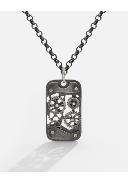 Gümüş Çark Kolye