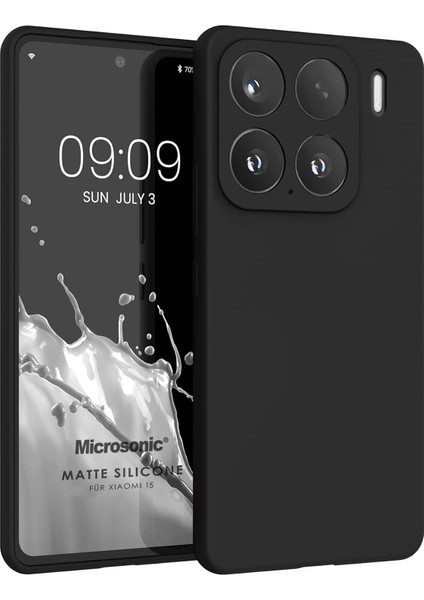 Matte Silicone Xiaomi 15 Kılıf Siyah
