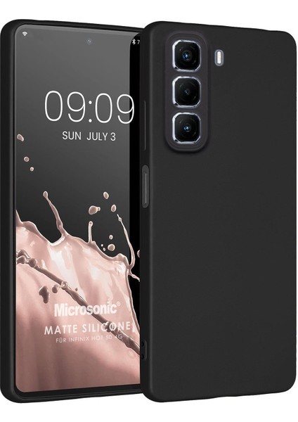 Matte Silicone Infinix Hot 50 4g Kılıf Siyah