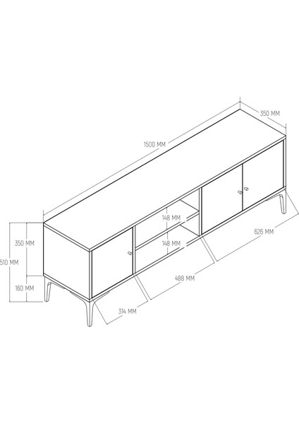 Nest 150 cm Tv Ünitesi