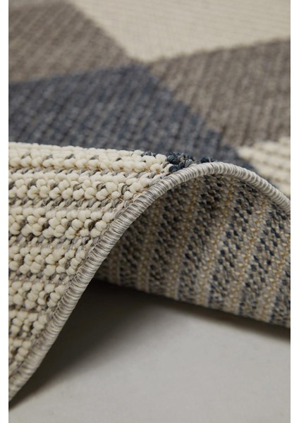 Side 1403 Gri Mavi Iskandinav Desenli Koridor Halısı Kesme Yolluk Mutfak Halısı Modern Salon Halısı modelleri