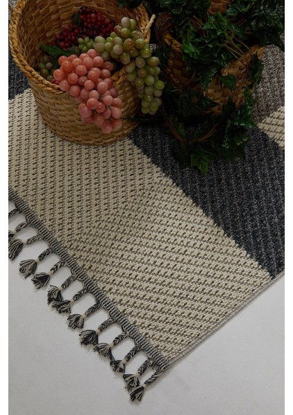 Side 1403 Gri Mavi Iskandinav Desenli Koridor Halısı Kesme Yolluk Mutfak Halısı Modern Salon Halısı indirimleri