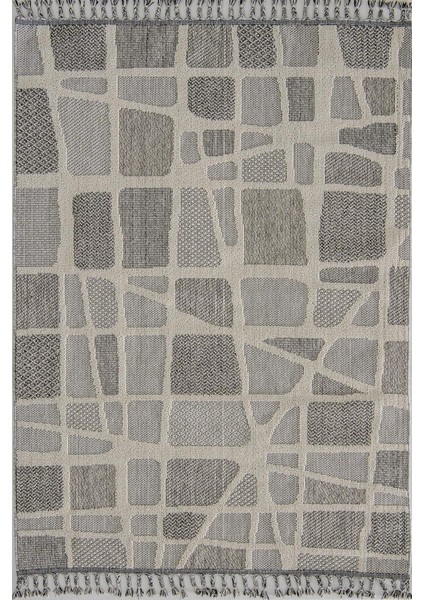 Side 1414 Gri Iskandinav Desenli Koridor Halısı Kesme Yolluk Mutfak Halısı Modern Salon Halısı