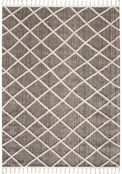 Side 1409 Gri Iskandinav Desenli Koridor Halısı Kesme Yolluk Mutfak Halısı Modern Salon Halısı