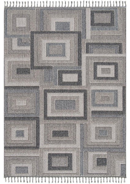 Side 1404 Gri Iskandinav Desenli Koridor Halısı Kesme Yolluk Mutfak Halısı Modern Salon Halısı