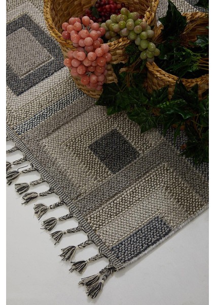 Side 1404 Gri Iskandinav Desenli Koridor Halısı Kesme Yolluk Mutfak Halısı Modern Salon Halısı fırsatları