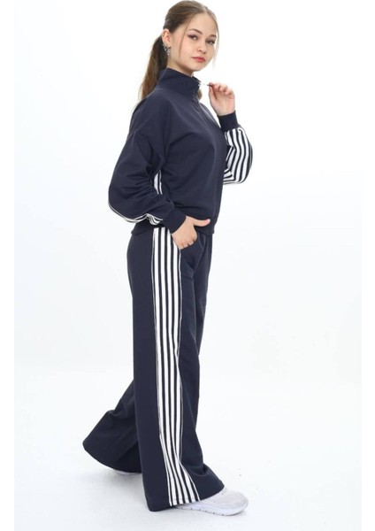 Kız Çocuk %100 Pamuk Oversize Alt&üst Uzun Kol Eşofman TAKIMI-AÜT-0026