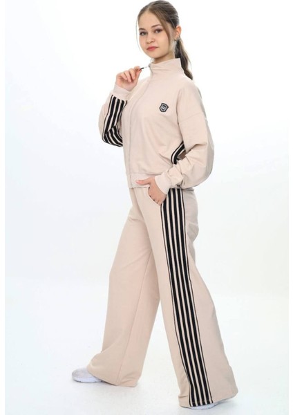 Kız Çocuk %100 Pamuk Oversize Alt&üst Uzun Kol Eşofman TAKIMI-AÜT-0026