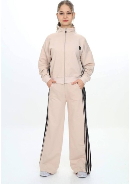 Kız Çocuk %100 Pamuk Oversize Alt&üst Uzun Kol Eşofman TAKIMI-AÜT-0026