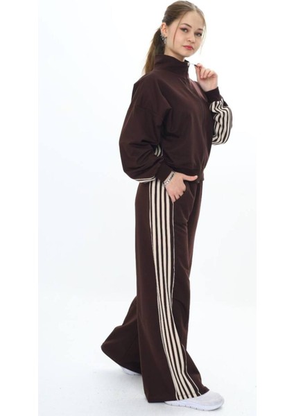 Kız Çocuk %100 Pamuk Oversize Alt&üst Uzun Kol Eşofman TAKIMI-AÜT-0026