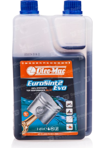 Oleomac Eurosint 2 Zamanlı Ölçekli Motor Yağı 1 Litre