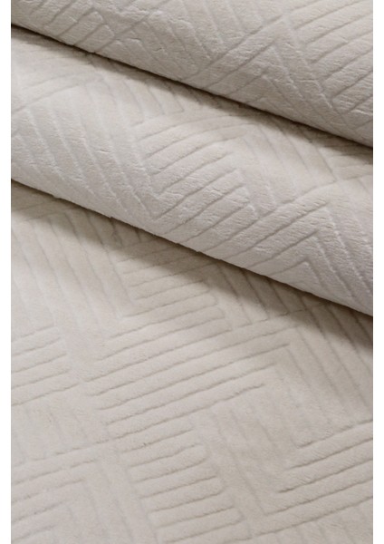 Merinos Anadolu Krem Kaymaz Tabanlı Kesme Kabartmalı Salon Koridor Mutfak Halı