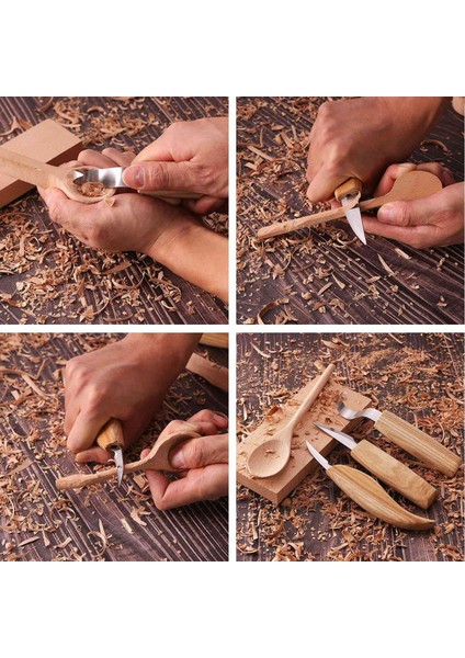 Adet Ahşap Oyma Kaşığı Boş Set Kayın ve Ceviz Bitmemiş Ahşap El Sanatları Oymacılık Seti Yeni Başlayanlar Whitteler (Yurt Dışından)