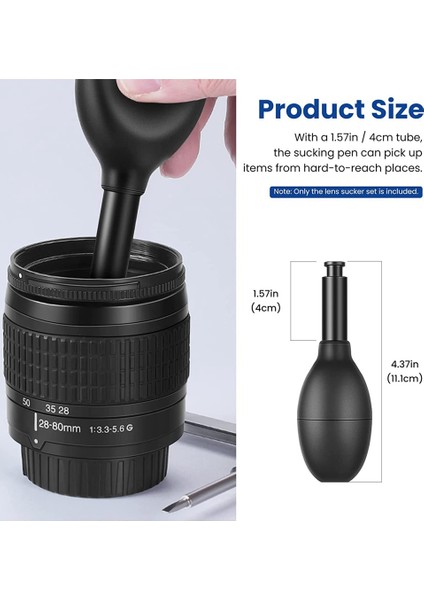 Lens Sucker Kiti 8'i Bir Arada 7 Değiştirilebilir Vantuzlu Güçlü Emiş Manuel Vakum Emme Kalemi Lens Çektirme Cihazı (Yurt Dışından) fırsatları