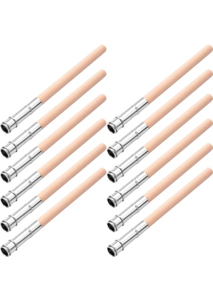 12 Parça Ahşap Kalem Uzatıcılar Sanat Kalem Uzatıcı Mum Uzatma Okul Ofis Malzemeleri Alüminyum Saplı (Yurt Dışından) fiyatları