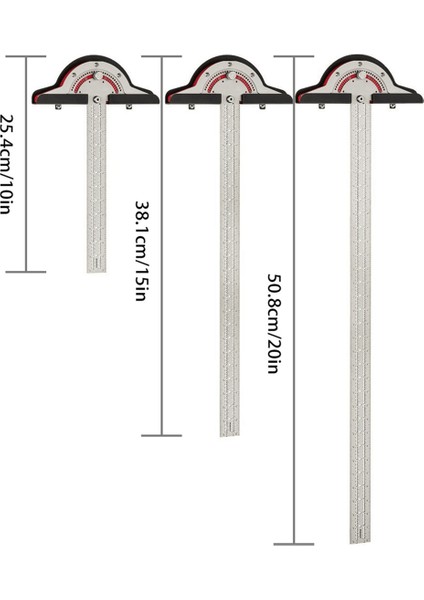 Marangoz Kenar Cetveli 10 Inç Yüksek Hassasiyetli Açı Ölçerler Açı Ölçme Aracı Marangoz Aletleri (Yurt Dışından) fiyatları