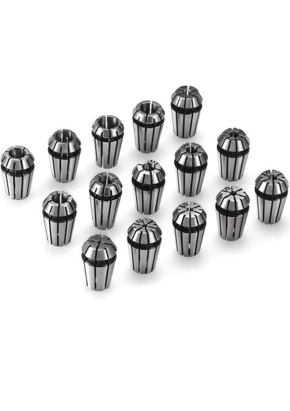 15 Adet ER11 Hassas Yaylı Yüksük Seti Cnc Gravür Freze Torna Aynası Aracı 1.0mm-7.0mm ve 1/4 Inç 1/8 Inç (Yurt Dışından)