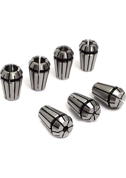15 Adet ER11 Hassas Yaylı Yüksük Seti Cnc Gravür Freze Torna Aynası Aracı 1.0mm-7.0mm ve 1/4 Inç 1/8 Inç (Yurt Dışından)