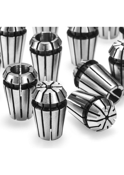 15 Adet ER11 Hassas Yaylı Yüksük Seti Cnc Gravür Freze Torna Aynası Aracı 1.0mm-7.0mm ve 1/4 Inç 1/8 Inç (Yurt Dışından)