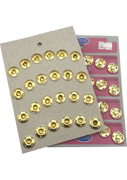 17 mm Çıt Çıt 24 Adet ( Sarı)