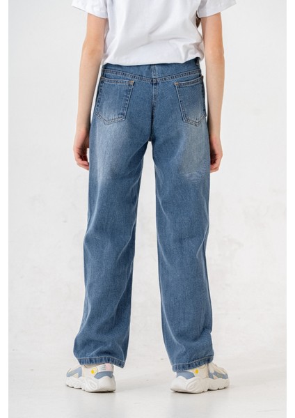 Kız Çocuk Yıldızlı Kot Pantolon 2204 fırsatları