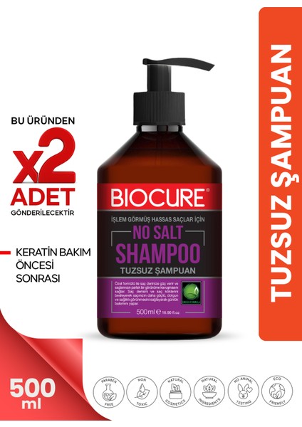 Tuzsuz Şampuan - Arındırıcı Günlük Saç Bakım Şampuanı / Parabensiz 500ML