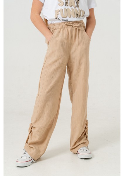 Kız Çocuk Yan Paça Büzgülü Pantolon 2559