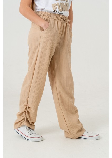 Kız Çocuk Yan Paça Büzgülü Pantolon 2559 fırsatları