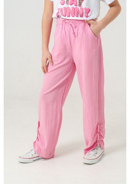 Kız Çocuk Yan Paça Büzgülü Pantolon 2559 modelleri