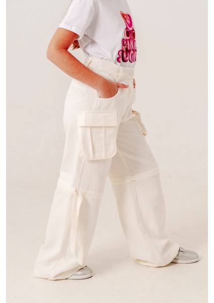 Kız Çocuk Tünelli Keten Pantolon 2570 fiyatları