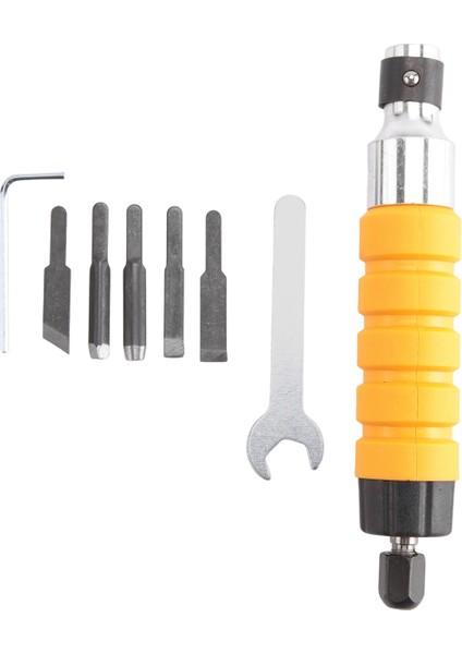 Elektrikli Keski + 5 Bıçak + Açık Anahtar Gravür Aletleri Gravür Keski Gravür Kalemi (Yurt Dışından)