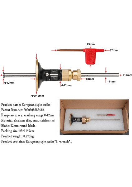 Ağaç Işleme Scriber Ince Ayar Çizme Aracı Ağaç Işleme Paralel Çizgi Zıvana Çizme Ölçer (Yurt Dışından) modelleri