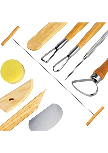 8 Adet Kil Aletleri, Oyma ve Şekillendirme Aletleri, Boş Çizim, El Yapımı Aletler, Ahşap Çömlekçilik, Kil Heykeller (Yurt Dışından) modelleri