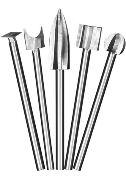 Adet Ahşap Gravür Matkap Ucu Seti, Freze Kesiciler Çelik Keskin Kenarlar Ahşap Işleme Delme Aletleri Ahşap Oyma Bıçakları, 3X3MM (Yurt Dışından)