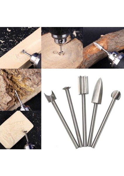 Adet Ahşap Gravür Matkap Ucu Seti, Freze Kesiciler Çelik Keskin Kenarlar Ahşap Işleme Delme Aletleri Ahşap Oyma Bıçakları, 3X3MM (Yurt Dışından) fırsatları