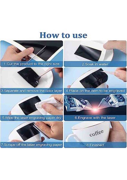 4 Adet Siyah Lazer Gravür Işaretleme Kağıdı, 39X27CM Metal, Cam, Seramik Lazer Renkli Gravür Kağıdı (Yurt Dışından) fırsatları