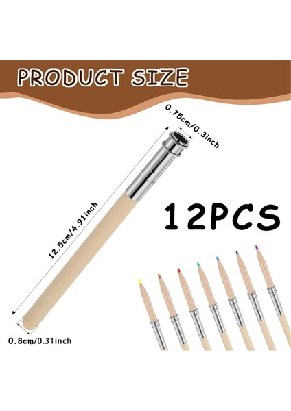 Sanatçılar 12 Adet Ahşap Kalem Kalem Uzatıcıları Ayarlanabilir Metal Saplı Uzatıcı Kalem Çekmecesi Kömür Tutucu (Yurt Dışından) fiyatları