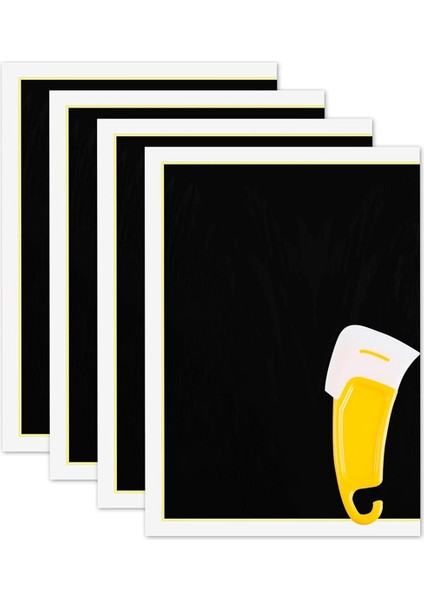 Siyah Lazer Gravür Işaretleme Kağıdı, 4 Adet Kazıyıcılı Lazer Renkli Kağıt, 39X27CM Fiber Lazerler , Seramik (Yurt Dışından)