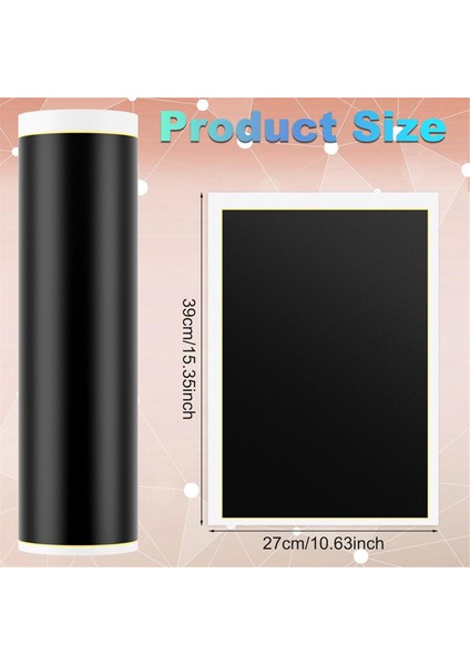 4 Yaprak Lazer Gravür Işaretleme Kağıdı, 15,35X10,63 Inç Lazer Renkli Gravür Kağıdı (Siyah, 39X27 Cm) (Yurt Dışından) modelleri