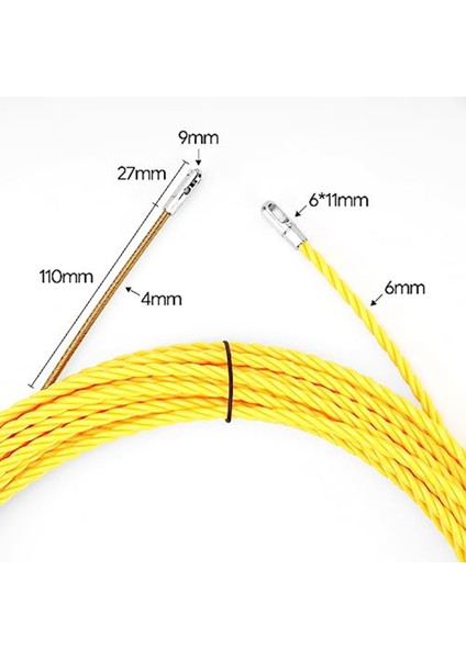 Balık Bant Çektirme Duvar Hattı Geçirici Od 6mm Artı Olta Bağlantı Elemanı W/çelik Halat 50FT (15M) (Yurt Dışından) fırsatları