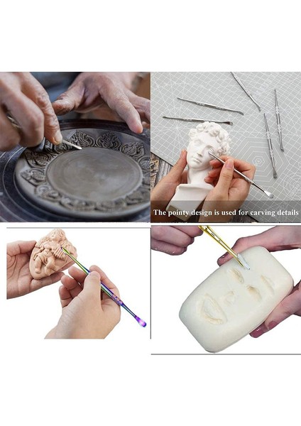 3 Paket Balmumu Oyma Aletleri Seti Paslanmaz Çelik Balmumu Kepçe Aleti Oyma Kalemi Heykeltraşlık Kaşığı, 4.84 Inç ve 3 Renk (Yurt Dışından) fiyatları