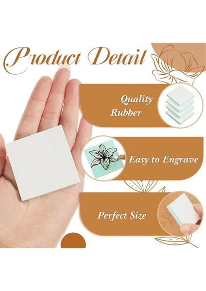 24 Adet 2 x 2 Inç Kauçuk Oyma Blokları Linolyum Blokları Baskı, Damga Yapımı, Kendin Yap El Sanatları, Pembe (Yurt Dışından) modelleri