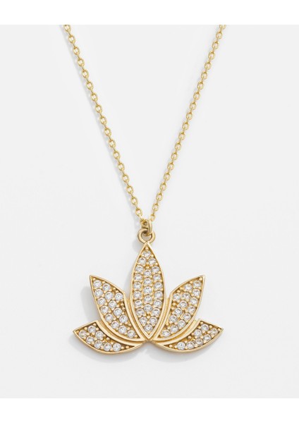 14 Ayar Altın Lotus Kolye