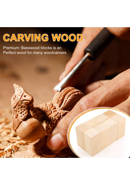 Ihlamur Ağacı Oyma Blokları 4 x 2 x 2 Inç, Çocuklar Yetişkinler Yeni Başlayanlar Veya Uzmanlar Büyük Oyma Ahşap Oyma Blokları Seti (Yurt Dışından) fırsatları